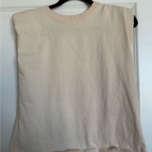 Sleeveless Beige Top
